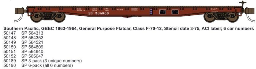 Wheels Of Time - N 53'6'GP Flatcar SP 3Pak