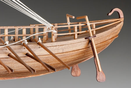 Dusek-Mamoli - D001 Greek Bireme - Wood Plank-on-Frame Model Kit - 395 mm (16") Long 1:72 Scale
