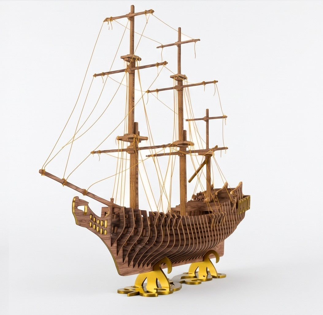 Black Pearl 17.6" Laser-Cut Display Model Kit