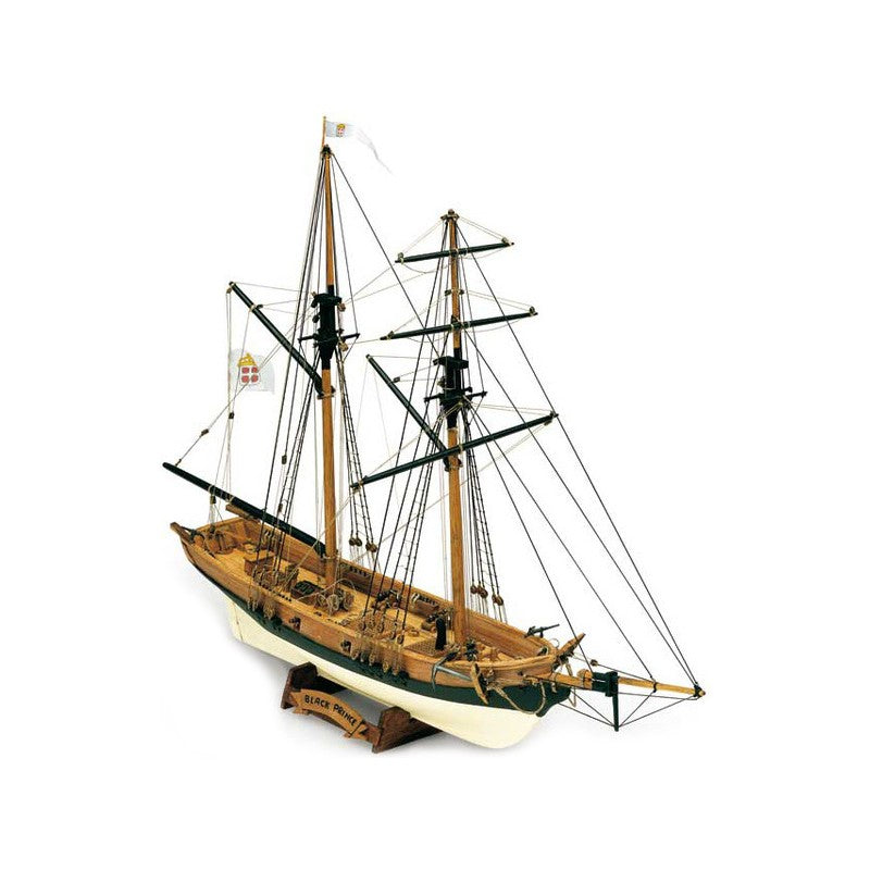 Dusek-Mamoli - Mamoli MV46 - Black Prince - 1:57 Wood Plank-On-Frame Model Ship Kit - 21'' Long