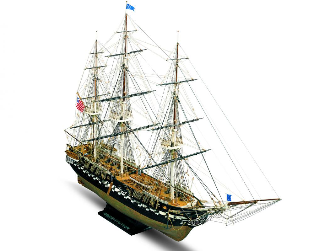 Dusek-Mamoli - Mamoli MV31 USS CONSTITUTION 54 gun United States frigate 1797 1/93 Length: 973 mm, Height:667mm
