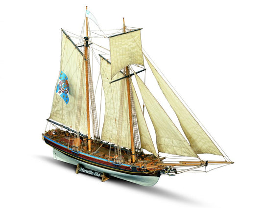 Dusek-Mamoli - Mamoli MV25-SAILS Set of Sails for Marseille - French 26 Gun Naval training Ship - Scale 1/64
