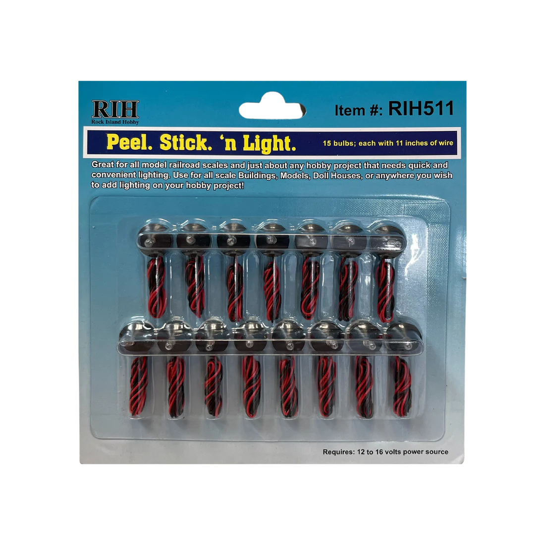 Rock Island - Peel N Stick N Light Bulb 15pk