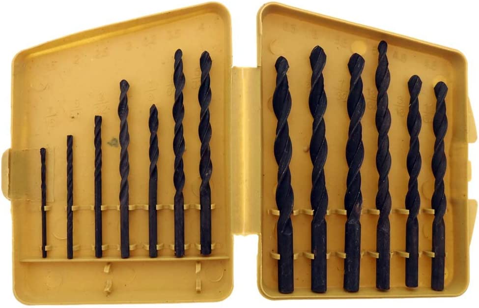 Carbon Steel Drillbits, 13pcs. Sizes 1/16'', through 1/4''