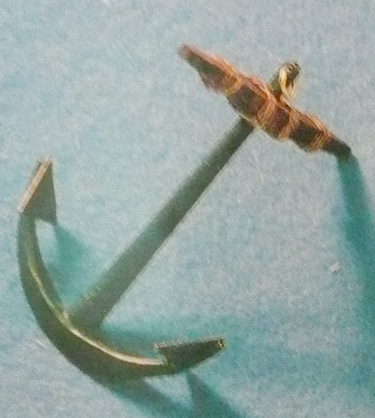 Corel - AO31 Curved Ships Anchor 50MM height - cast metal with wood stock