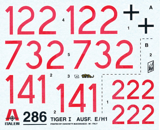Italeri - TIGER I AUSF. E/H1 1:35 Scale