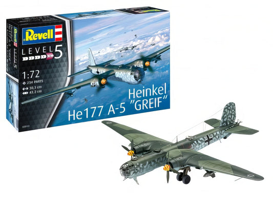 Revell - WWII German Heinkel He177 A-5 Greif Bomber Plastic Model Kit 1/72