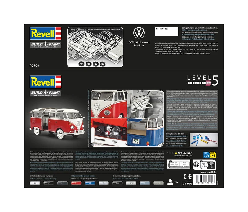 Revell - Volkswagen T1 "Samba Bus" 1:24 Scale