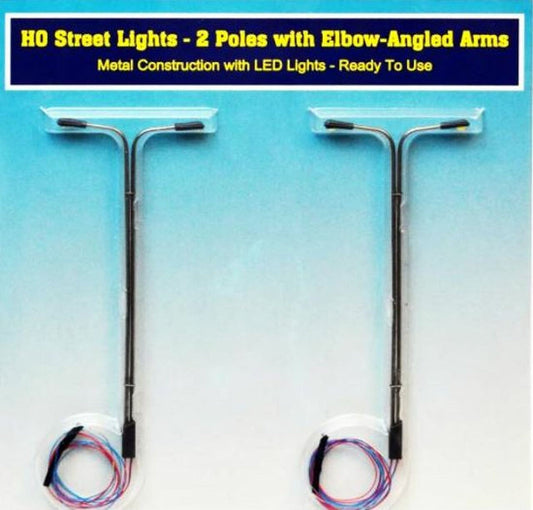 Rock Island - HO Street Light Double Pole 2 Elbow