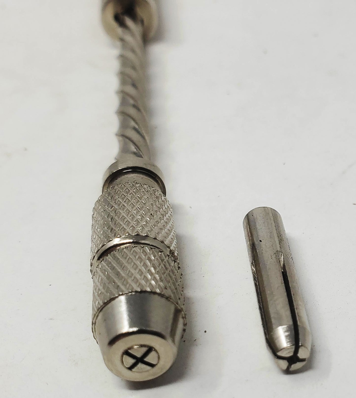 Hawk 7 ½ Inch Spiral Push Hand Drill With Extra Collet
