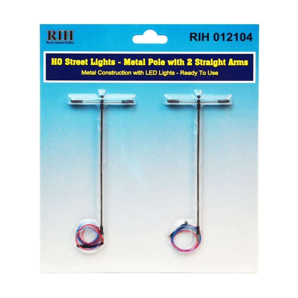 Rock Island - HO Street Light 2 Straight Arms