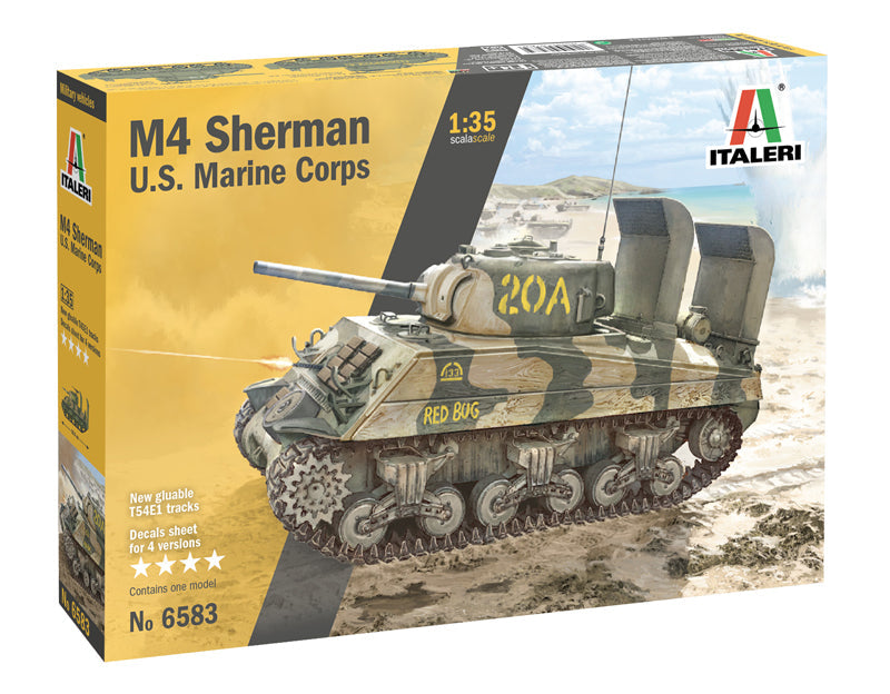 Italeri - M-4 SHERMAN U.S. MARINE CORPS 1/35 Scale