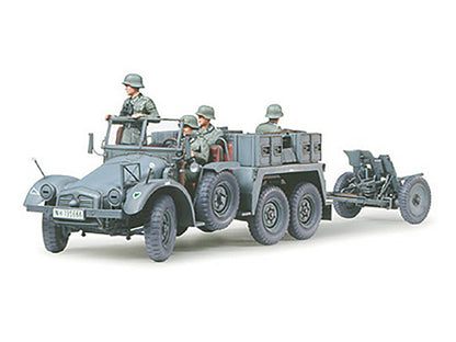 Tamiya - Krupp Protze 1 ton (6x4) Kfz.69 Towing Truck with 3.7cm Pak 1:35 Scale