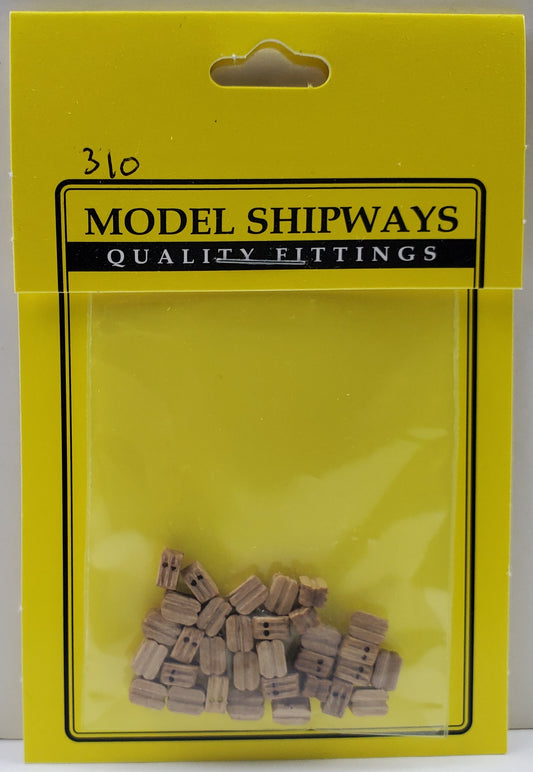 Model Expo - 3/16" (5mm) Walnut Double Sheave Block 30 pcs