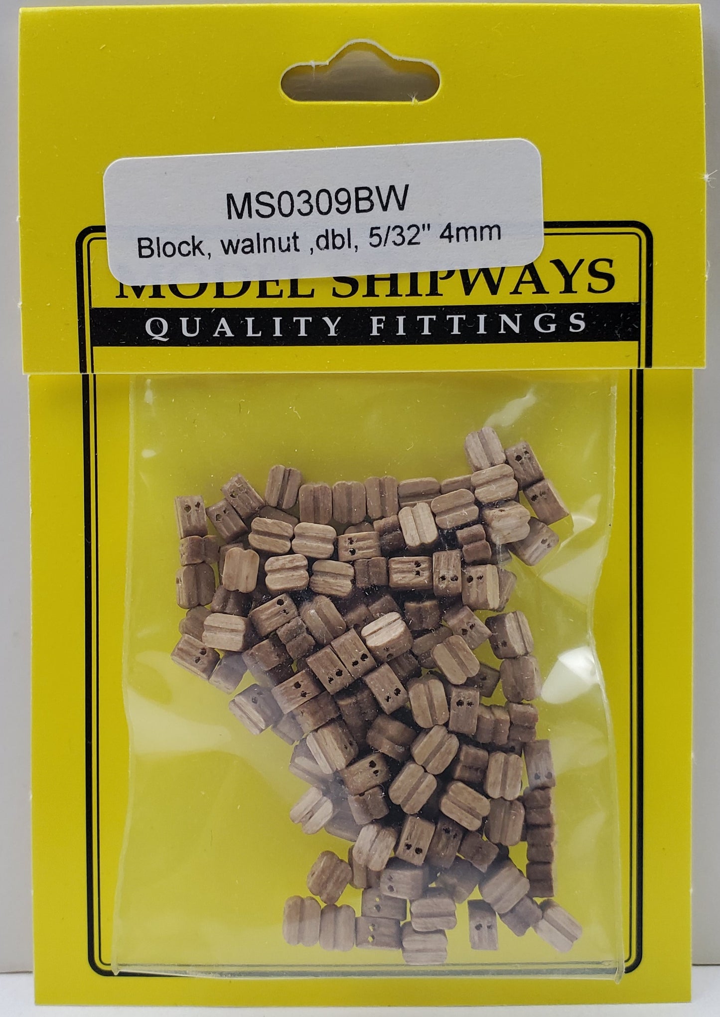 Model Expo - 5/32" (4mm) Walnut Double Sheave Block 150 pcs