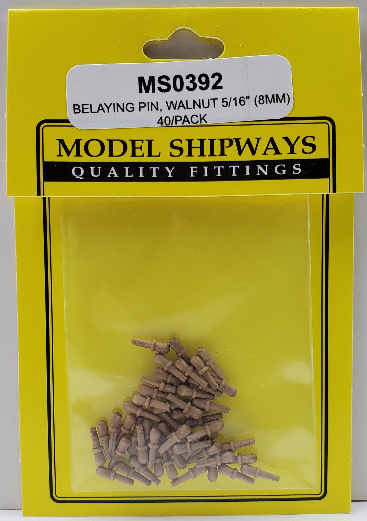 Model Expo - 5/16" (8mm) Walnut Belaying Pin 40 pcs
