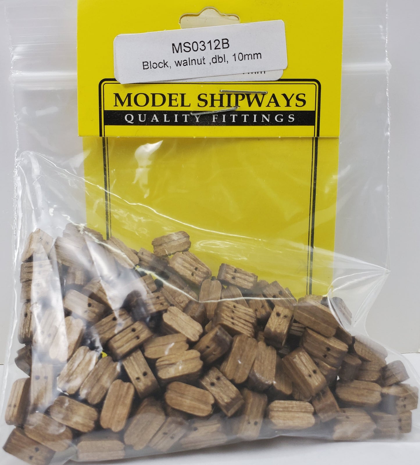 Model Expo - 3/8" (10mm) Walnut Double Sheave Block 150pcs