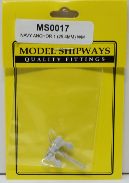 Model Expo - 1" (25.4mm) Pewter Navy Anchor 1 pc