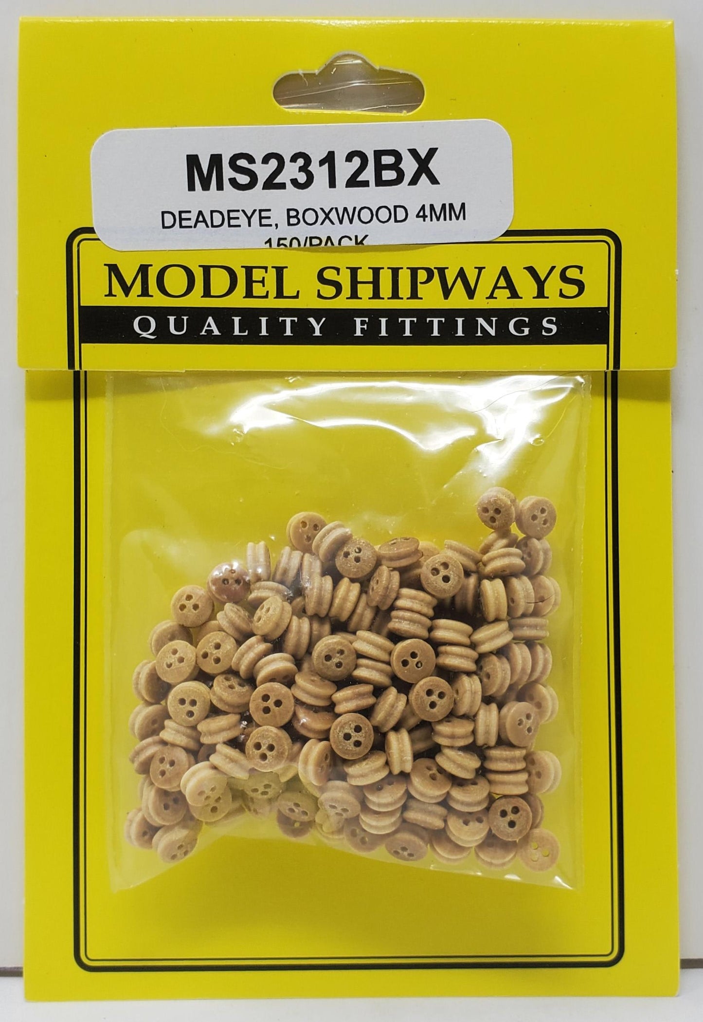 Model Expo - 4mm Boxwood Deadeye 150 pcs