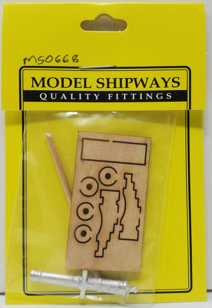 Model Expo - 38mm Cannon w/Carriage for MS2040 Constitution 1 pc