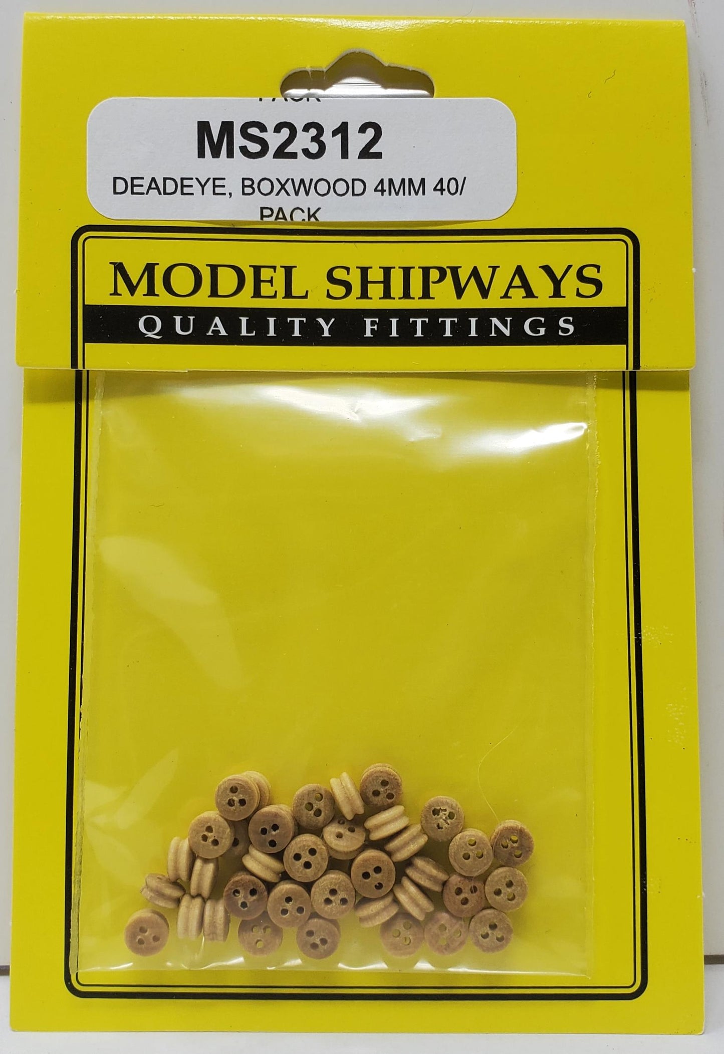Model Expo - 4mm Boxwood Deadeye 40 pcs