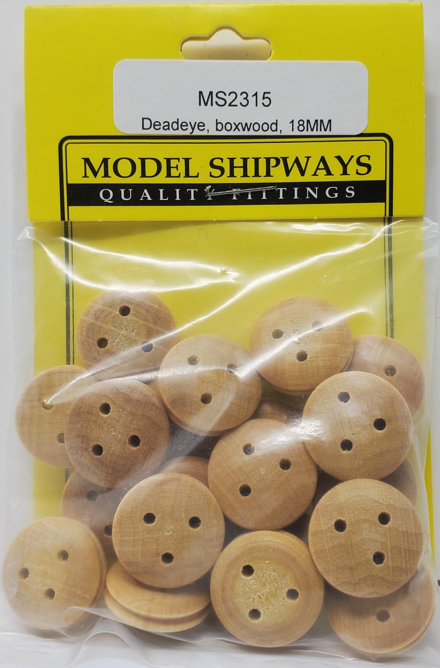 Model Expo - 18mm Boxwood Deadeye 40 pcs