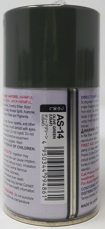 Tamiya - Spray 86514 AS-14 Olive Green USAF