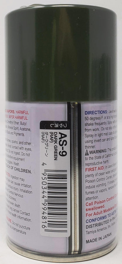 Tamiya - Spray 86509 AS-9 Dark Green RAF