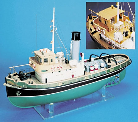 Mantua - 743 - Anteo Tugboat - Wooden Plank-On-Bulkhead KitScale 1:3035-1/2" Long, 24"High