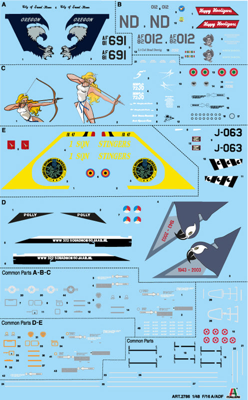 Italeri - F-16A FIGHTING FALCON 1/48 Scale