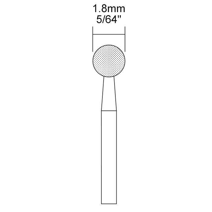 Proxxon - Diamond bur, sphere 5/64", 2 pcs.