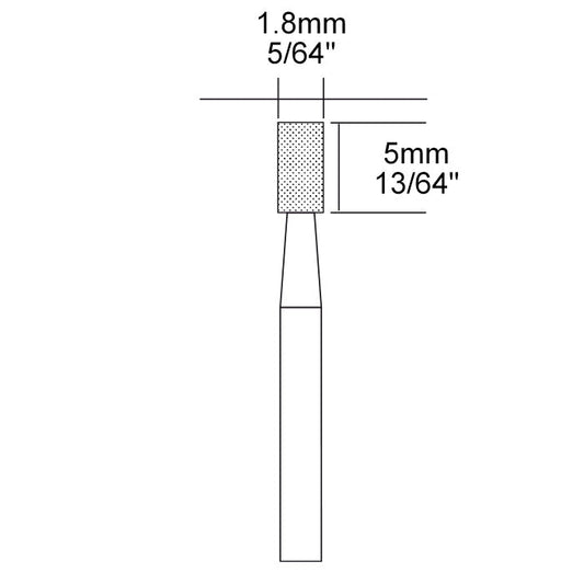 Proxxon - Diamond bur, cylinder 5/64" x 13/64"