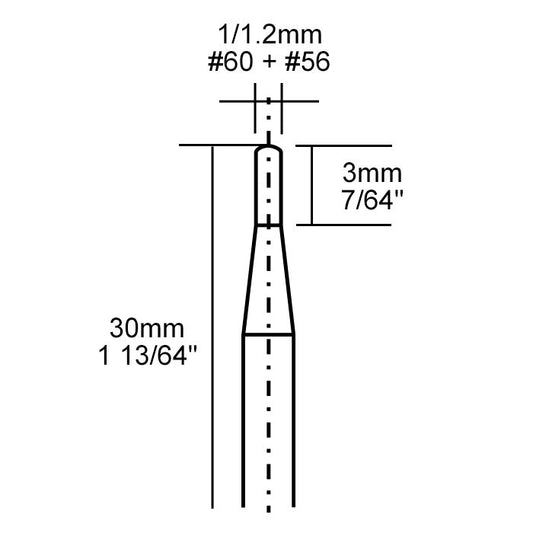 Proxxon - Tungsten carbide spear drills 2 pcs. (1/32" + 3/64")