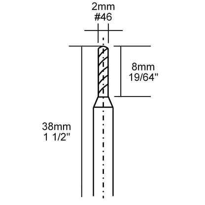 Proxxon - Tungsten carbide micro drills, 2 pcs. (5/64")