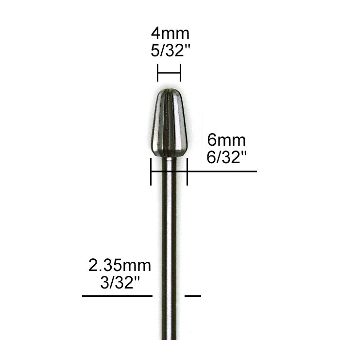 Proxxon - Tungsten vanadium cutter, rounded cone, 2 pcs., 5/32" + 15/64"