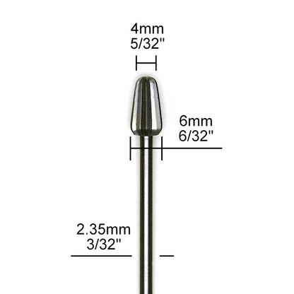 Proxxon - Tungsten vanadium cutter, rounded cone, 2 pcs., 5/32" + 15/64"