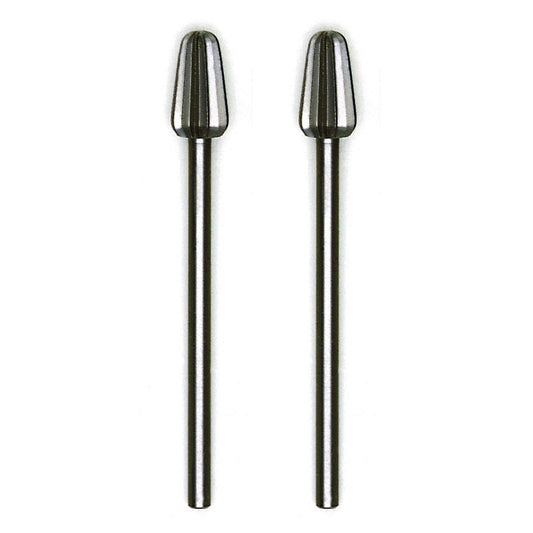 Proxxon - Tungsten vanadium cutter, rounded cone, 2 pcs., 5/32" + 15/64"