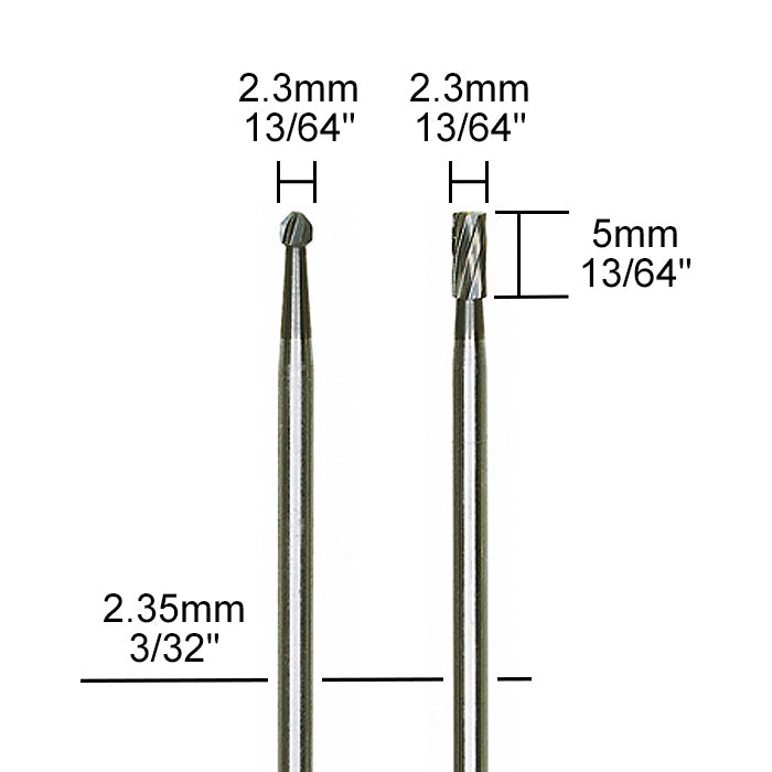 Proxxon - Set of Tungsten carbide cutters, 2 pcs. (one sphere, one cylinder)