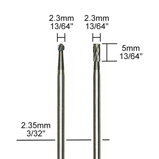 Proxxon - Set of Tungsten carbide cutters, 2 pcs. (one sphere, one cylinder)