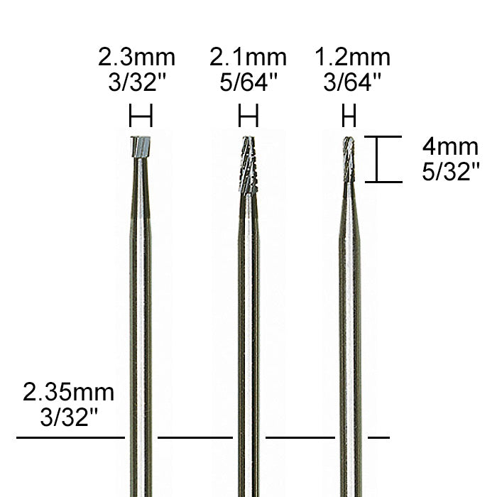Proxxon - Set of Tungsten carbide cutters, 3 pcs.