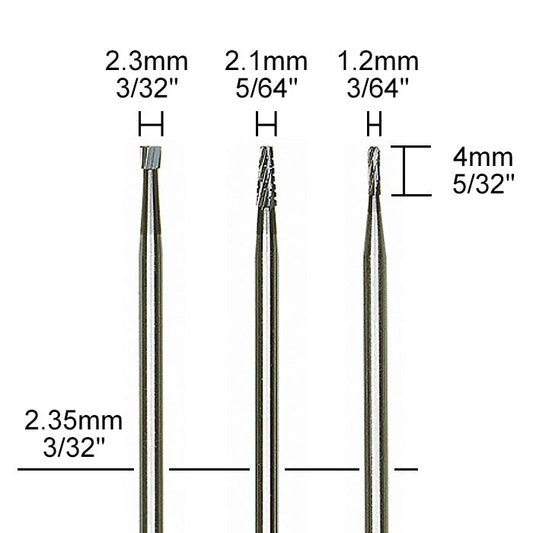 Proxxon - Set of Tungsten carbide cutters, 3 pcs.