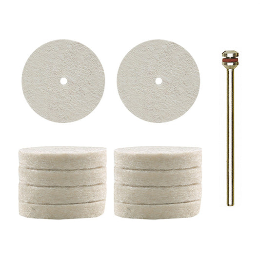 Proxxon - Felt polishing wheels, 10 pcs., 7/8" x 5/32"