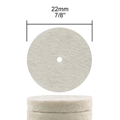 Proxxon - Felt polishing wheels, 10 pcs., 7/8" x 5/32"
