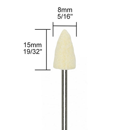 Proxxon - Felt polishing bit, bullet shape, 2 pcs.