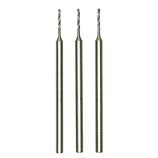 Proxxon - Tungsten vanadium micro twist drills, 3 pcs., 1/32" (0,8 mm)