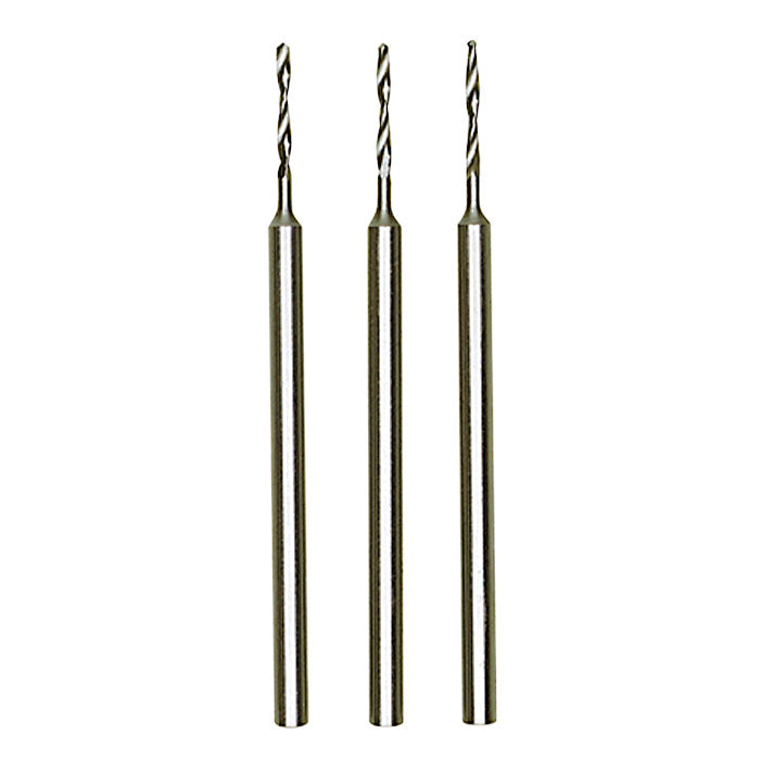 Proxxon - Tungsten vanadium micro twist drills, 3 pcs., 1/32" (1,0 mm)