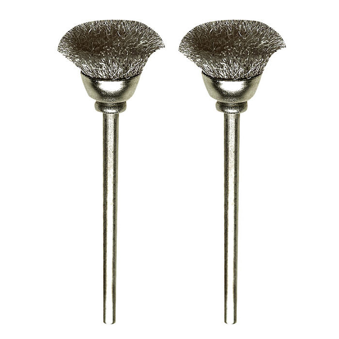 Proxxon - Carbon steel cup brushes, 2 pcs., 33/64"