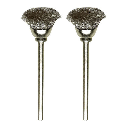 Proxxon - Carbon steel cup brushes, 2 pcs., 33/64"