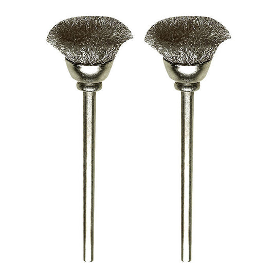 Proxxon - Carbon steel cup brushes, 2 pcs., 33/64"