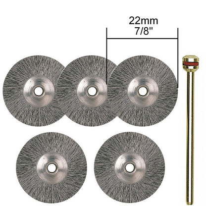 Proxxon - Stainless steel wheel brushes, 5 pcs